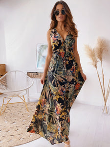 Spring New Skirt Stylish slim fit backless print dress