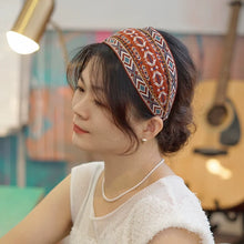 Load image into Gallery viewer, Variable Width Exquisite Embroidery Ethnic Style Headband, Wide Edge Headband Women&#39;s New Model