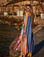 Load image into Gallery viewer, Hot Selling New Print V-neck Strap Dress Seaside Beach Skirt