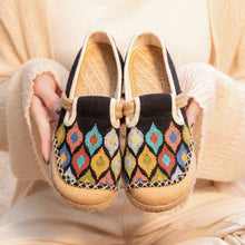 Load image into Gallery viewer, Cross Stitch Colorful Peacock Pattern/different Footwear Spring Linen Shoes