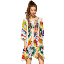 Load image into Gallery viewer, New Printed Hollow Sun Protection Loose and Thin Beach dress