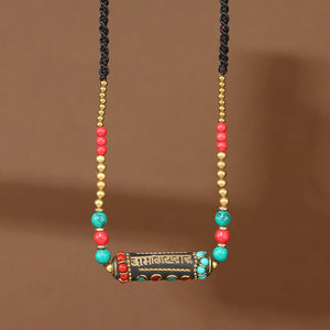 Retro Tibetan Nepalese Bead Necklace Ethnic Style Woven Collar Chain