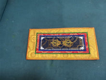 Load image into Gallery viewer, Tibetan Style Cloth Mat Embroidered with Eight Auspicious Crosses, Diamond Pestle, Bell Pestle, Tablecloth