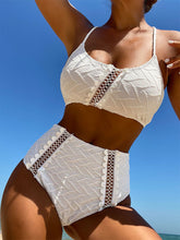 Load image into Gallery viewer, New Single Color Wrap Chest High Waist Tie Beach Split Bikini Swimsuit