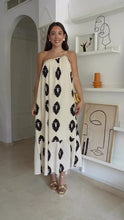 Load image into Gallery viewer, Summer New Fashion French Loose Print Single Strap Off Shoulder Dress