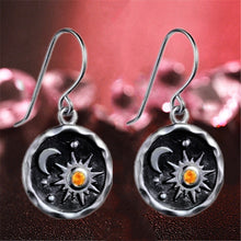 Load image into Gallery viewer, Bohemian Vintage Sun Moon Fashion Earrings Earrings Necklace Set