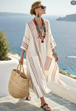 Load image into Gallery viewer, Summer Elegant Large Size Printing Long Pendulum Dress