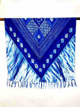 Load image into Gallery viewer, New Blue Dye Tie Scarf Ethnic Style Tie Dye Retro Large Shawl Long Detached Tibetan Blue Art Wax Dyed Scarf