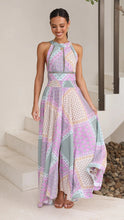 Load image into Gallery viewer, Summer New Fashion Print Lace Panel Long Dress