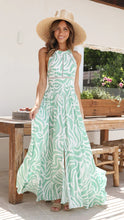 Load image into Gallery viewer, Summer New Fashion Print Lace Panel Long Dress