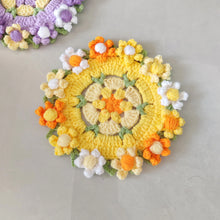 Load image into Gallery viewer, Hand Crocheted Wool Lily of The Valley Coaster Thermal Insulation Pad Small Bouquet for Girls Gifts