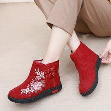 Load image into Gallery viewer, Cloth Shoes, Women&#39;s Cotton Shoes, Winter Plush Insulation, Mother&#39;s Shoes, Retro Ethnic Style Embroidered Shoes, Short Boots, Grandmother&#39;s Shoes