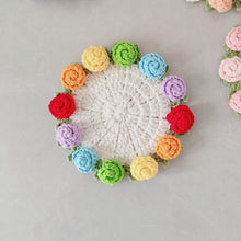 Load image into Gallery viewer, Hand Crocheted Wool Lily of The Valley Coaster Thermal Insulation Pad Small Bouquet for Girls Gifts
