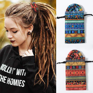 Bendable Headband Ethnic Style Wire Hair Rope Set High Ponytail Screw Lock Colorful Dirty Braid Long Hair Dreadlock
