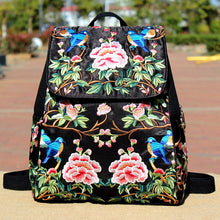 Load image into Gallery viewer, Ethnic Embroidered Backpack Ladies New Large-capacity Canvas Travel Bag Fashion Backpack