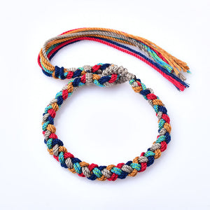 Tibetan Handwoven Colorful Handrope Bracelet Rope Wealth God Bracelet