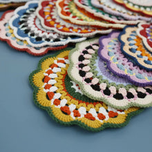 Load image into Gallery viewer, Non-slip Hand-woven Exquisite Large Coaster Sweet Wool Crocheted Vase Mat New Handmade Knitted Flower