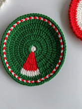 Load image into Gallery viewer, Hand-crocheted Christmas Coaster Wool Love Apple Coaster Christmas Gift