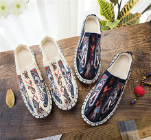 Load image into Gallery viewer, Chic National Style Breathable Soft Sole Spring Summer Flat Heel Half Bag Slippers