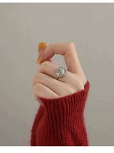 Load image into Gallery viewer, 925 Silver Retro New Good Luck Koi Small Carp Ring Opening Adjustment Niche Design