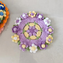 Load image into Gallery viewer, Hand Crocheted Wool Lily of The Valley Coaster Thermal Insulation Pad Small Bouquet for Girls Gifts