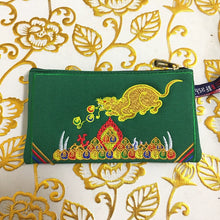 Load image into Gallery viewer, Tibetan Embroidered Canvas Wallet Large Capacity Double Layer Handheld Bag Card Bag Phone Bag Zipper Integrated Bag