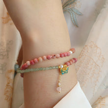 Load image into Gallery viewer, New Tibetan Natural Red Stone Multi-circle Bracelet Powder Crystal Star Moon Bodhi Olive Multi-circle Bracelet