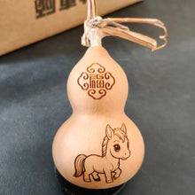 Load image into Gallery viewer, Zodiac Gourd Carving Ornament Pendant Asia Style Gift Natural Handicraft Gourd Moral Ornaments Home Decor