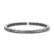 Load image into Gallery viewer, Ethnic Style S999 Full Silver Vintage Solid Solid Couple Opening Simple Handmade Silver Bracelet