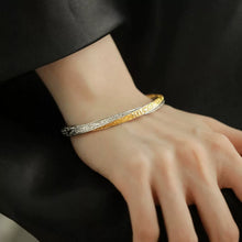 Load image into Gallery viewer, 925 Silver Retro New Color Matching Tang Grass Pattern Mobius Bracelet Ethnic Style Female Niche Design High Sense