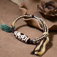 Load image into Gallery viewer, Tibetan Nine Eyed Tianzhu Hand Rope Tianzhu Vintage Ethnic Style Handwoven Jewelry