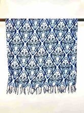 Load image into Gallery viewer, New Blue Dye Tie Scarf Ethnic Style Tie Dye Retro Large Shawl Long Detached Tibetan Blue Art Wax Dyed Scarf