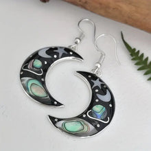 Load image into Gallery viewer, Bohemian Creative Personality Moon Crystal Earrings Fashion Vast Universe Star Sky Pendant Earrings