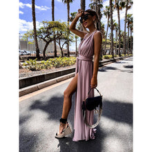 Load image into Gallery viewer, Summer Hot Pink Mid Waist Solid Little Fragrance Dress