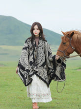 Load image into Gallery viewer, Nepal Cashew Flower Shawl Ethnic Style Scarf Cape Female Thickened Warm Cape