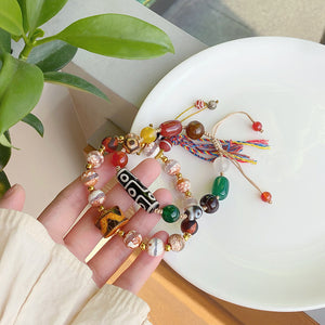 Tibetan Ethnic Style Agate Hand String Temple Cultural and Creative  Bracelet