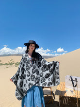 Load image into Gallery viewer, Ethnic Style Cape Coat Shawl Lhasa Scarf Female Leopard Pattern Autumn and Winter Grassland Scarf