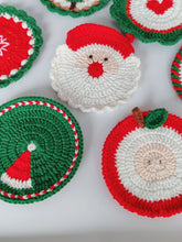 Load image into Gallery viewer, Hand-crocheted Christmas Coaster Wool Love Apple Coaster Christmas Gift