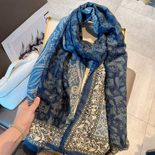 Load image into Gallery viewer, Paisley Red Cashew Bohemian Cotton and Linen Scarf Female Mori Versatile Sun Protection Warm Shawl Summer