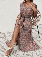 Load image into Gallery viewer, Bohemian Cotton 3/4 Sleeve Waist Casual Resort Beach Dress