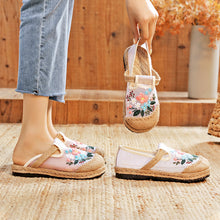 Load image into Gallery viewer, Summer New Thin Mesh Embroidered Shoes Breathable Shoes Old Cloth Shoes Women&#39;s Shoes Flat Shoes