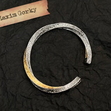 Load image into Gallery viewer, 925 Silver Retro New Color Matching Tang Grass Pattern Mobius Bracelet Ethnic Style Female Niche Design High Sense