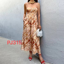 Load image into Gallery viewer, Women&#39;s Summer Fashion Print Waist Suspender Dress