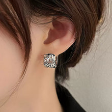 Load image into Gallery viewer, Cloud Ear Buckle Tibetan Style Retro Old Thai Silver Tang Grass Pattern Earrings