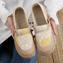 Load image into Gallery viewer, New Ethnic Style Lazy Fisherman Shoes Linen Comfortable Breathable Women's Shoes Retro Style Soft Sole Cloth Shoes