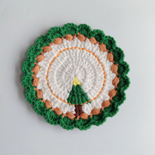 Load image into Gallery viewer, Hand-crocheted Christmas Coaster Wool Love Apple Coaster Christmas Gift
