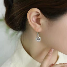 Load image into Gallery viewer, Retro 925 Silver Phoenix Chalcedony Earrings New Light Luxury Old Niche Ethnic Style High-end Versatile Earrings
