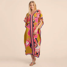 Load image into Gallery viewer, Popular Positioning Printed Beach Blouse Robe-style Casual Vacation Dress Bikini Blouse