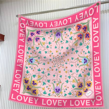 Load image into Gallery viewer, Silk Scarf Women Floral Printed Square Scarves Head Echarpes Silk Foulards Femme Wraps Beach Shawls Bandana Lady Hijabs 90CM