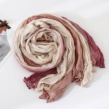 Load image into Gallery viewer, Women's Gradient Color Linen Scarf for Travel Fashionable Versatile Casual Windproof Sand Proof Headscarf Women's Shawl